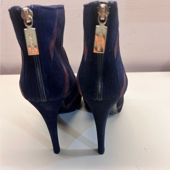 Bruno Magli Blue and Brown Heeled Boots - Picture 4 of 10